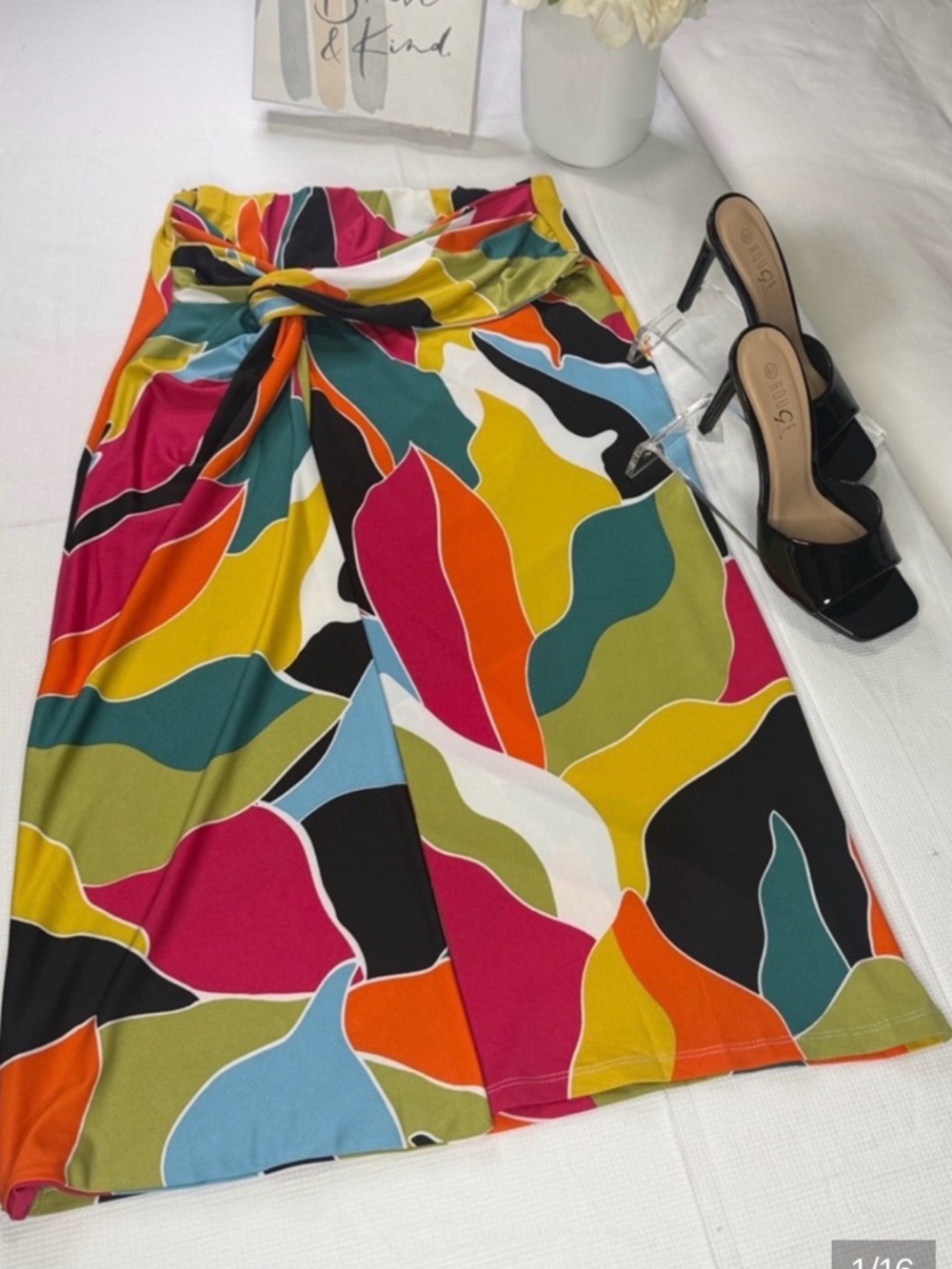 Vibrant Colorful Wrap Skirt | Wedding Guest Vacation Cocktail Skirt